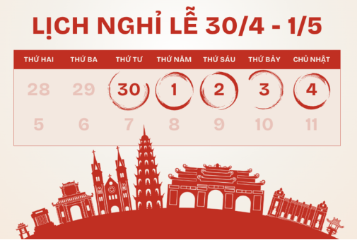 Lịch nghỉ Lễ 30/4 - 01/5