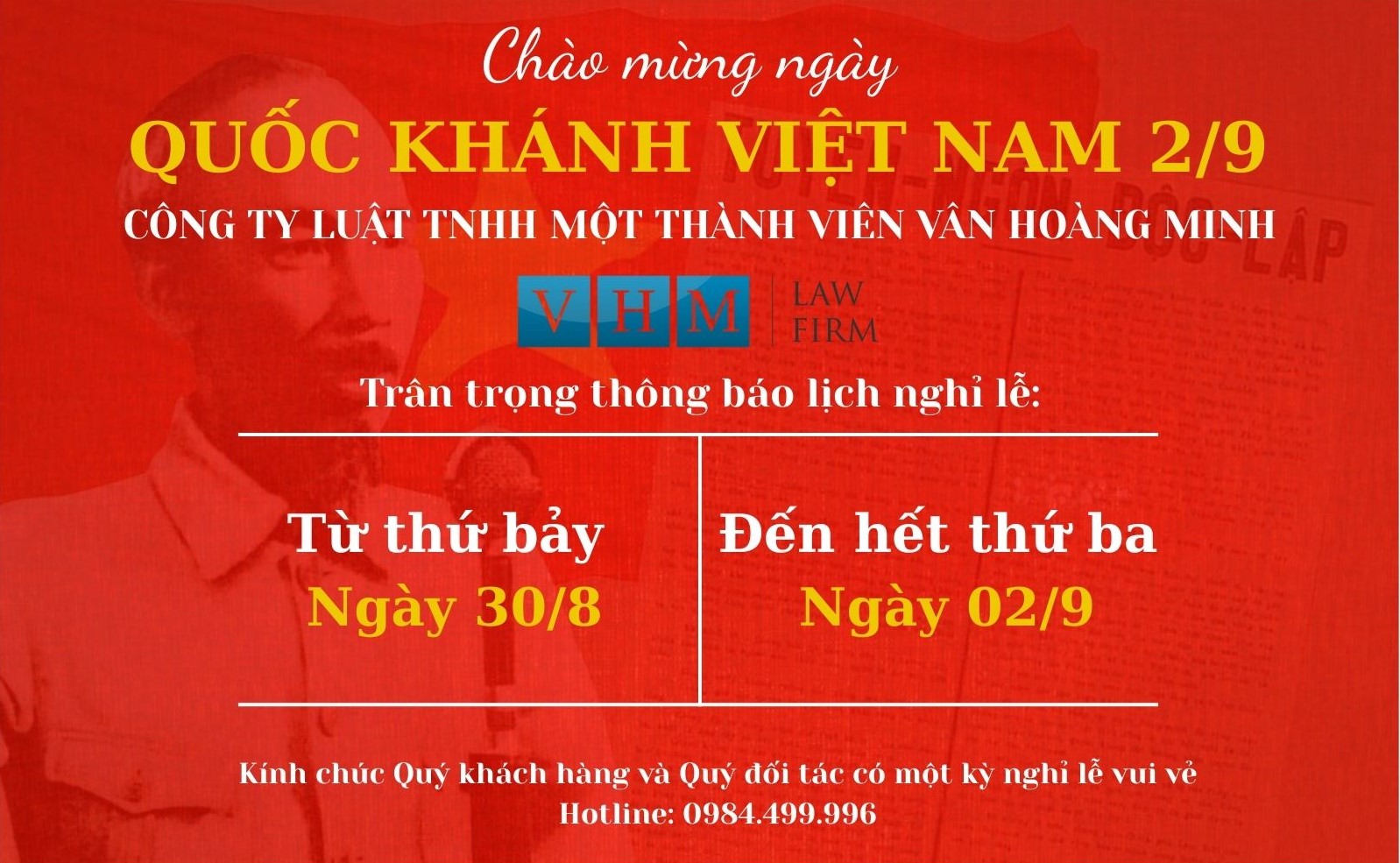 Lịch nghỉ Lễ Quốc khánh 02/9/2025
